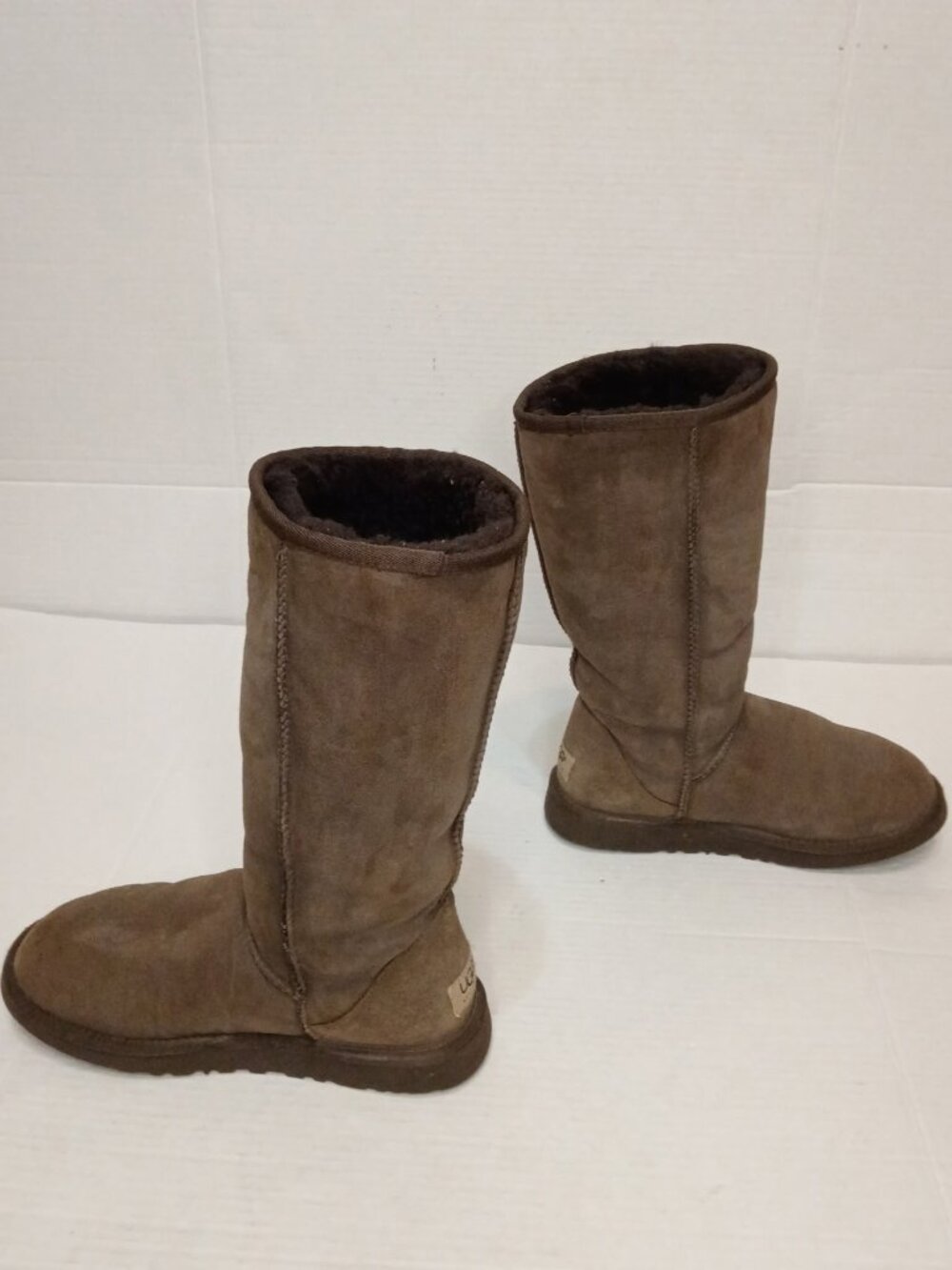 UGG Australia Classic Tall 5815 Chocolate Brown Suede Boots Women's Size 7 - Picture 4 of 10